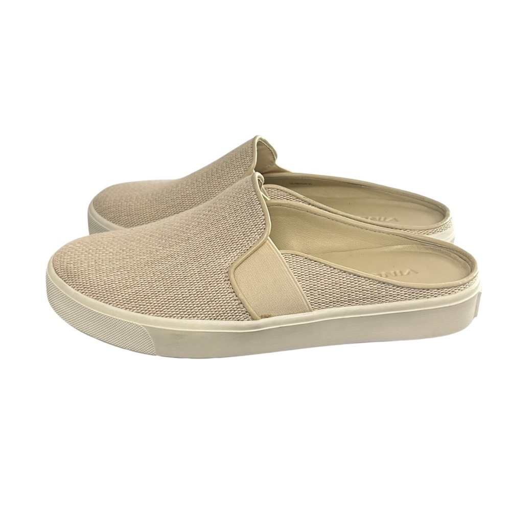 Vince Blair Platform Linen Slip On Mules Shoes Women Soze 5